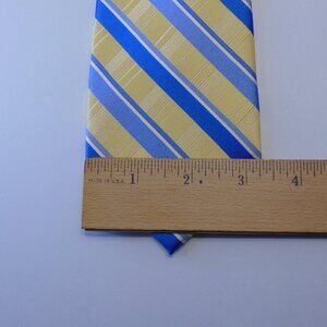 michael kors tie yellow/blue striped classic